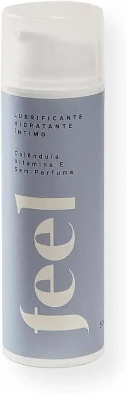 Lubrificante Hidratante Íntimo Feel Sem Perfume 50ml A Base de Água Vegano Calêndula Aloe Vera Vitamina E