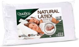 Travesseiro Natural Látex, Duoflex, 100% Algodão, Branco, 50cmx90cm
