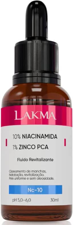 Sérum Facil Lakma 10% Niacinamida + 1% Zinco Pca Clareamento, Hidratação, Revitalização, sem Oleosidade
