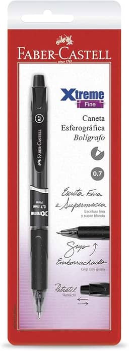 Esferográfica Xtreme Retrátil 0.7,Preta