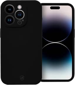 Gshield Capa Case Capinha Silicon Premium Antiderrapante com Interior em Microfibra, Proteção Contra Impressões Digitais, Arranhões, Quedas e Impactos (Preta, iPhone 14 Pro)