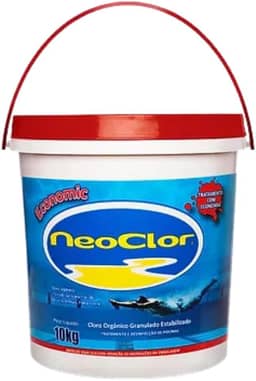 Cloro Granulado Orgânico Economic 10kg Para Tratamento E Limpeza De Piscina Azulejo Vinil Fibra Neoclor