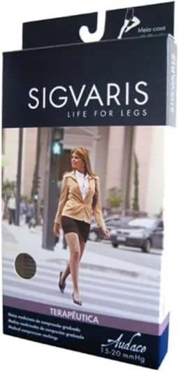 Meia Sigvaris Audace 3/4 Suave Compressão Ponteira Aberta (15-20 mmhg) 120A