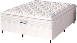 Cama Box Casal King Colchão Molas Ensacadas Granville Com Pillow Probel 193x203x66cm Branco
