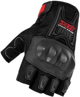 Luva Motociclista X11 Blackout2 Meio Dedo Masculina Feminina