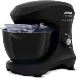 Batedeira Planetária Arno Superchef 750W 5 litros 15 velocidades Preta 127V KM01