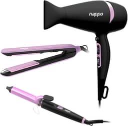 Kit Nappo 3 em 1 Secador Chapinha Modelador de Cachos 1500W