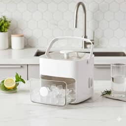 Forma de Gelo 2 em 1 com Dispenser – Caixa Gaveta Compacta e Prática