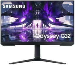 SAMSUNG Monitor Gamer Odyssey 24", FHD, 165Hz, 1ms, com ajuste de altura, HDMI, DP, Freesync, Preto, Série G32