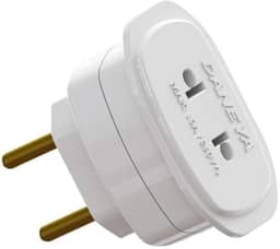 DANEVA - ADAPTADOR UNIVERSAL - 2 PINOS - 10 AMPERES / 250 VOLTS - BRANCO - DN1659