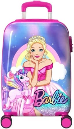 Mala Infantil de Viagem Bordo Bar bie Unicornio Rodas 360