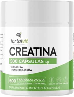 Creatina 500 Cápsulas,100% Pura - Creatine Monohydrate 250g, Fortalvit