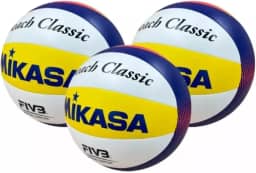 Kit 3 Bola De Vôlei De Praia Vxl30/bv552 Beach Classic - Mikasa