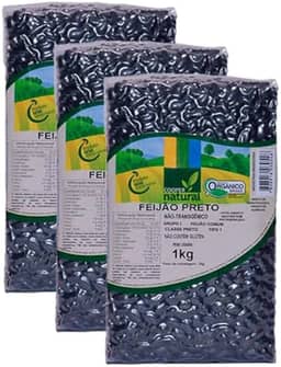 Kit 3X: Feijão Preto Orgânico Coopernatural 1kg