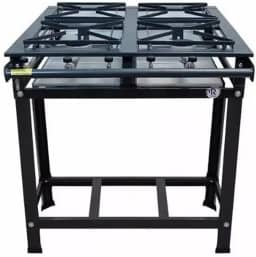 Fogão Industrial 4 Bocas Standard Alta Pressão Grelhas Aço 30x30 P5 MR Fogões