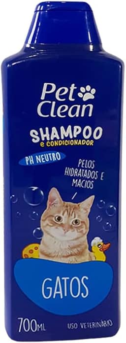 Shampoo para Gatos 2 em 1-700ml, Pet Clean