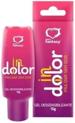Sexy Fantasy InDolor, Gel Dessensibilizante Anal com Aloe Vera, 15g, Para Pr�tica Anal sem Desconforto
