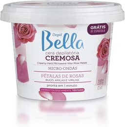 Cera Cremosa para Micro-ondas Depil Bella Pétalas de Rosas 200 g