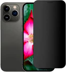 Película de Privacidade em Vidro Cerâmico Fosco 3D compatível com iPhone, Proteção Anti-Espião, Resistência 9H, Anti-impressão Digital, para Modelos 12 a 17 ProMax (iPhone 14)