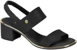 Sandália Salto Bloco Feminino Salto Baixo 8379.221 Preto Tamanho Único