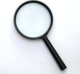 Lupa de Mão com Lente de 75mm, Cabo Anatômico, para Leitura Estudos e Hobbie