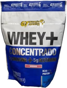 WHEY CONCENTRADO + 3g CREATINA + 5g GLUTAMINA - REFIL 1KG - SABOR MILKSHAKE MORANGO - G7 NUTRIÇÃO ESPORTIVA LEGACY