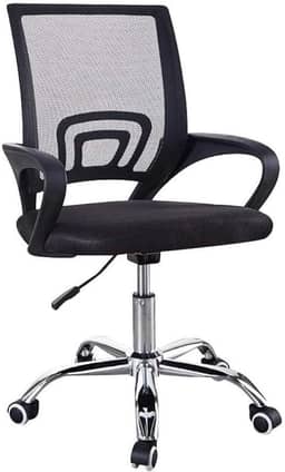 Cadeira Escritório Secretaria Mesh Giratoria Ergonômica Ajuste Altura Tecido Respirável Em Mesh Espuma Assento Base Metal Ergo Home