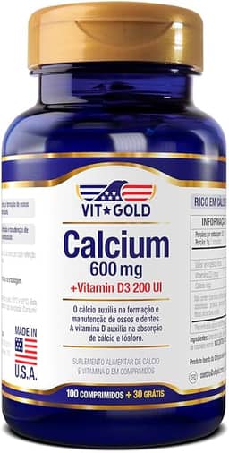 Calcium 600mg + Vit. D3 c/ 100 comprimidos + 30