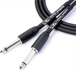CABO DE GUITARRA NINJA CABLE 0,20 MM CONECTOR P10/P10 03FT 0,91 CENTIMETROS PRETO - SANTO ANGELO
