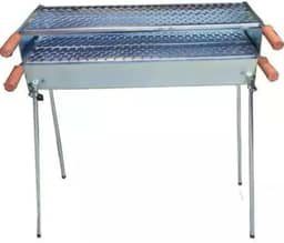 Churrasqueira Espetinho Dupla Galvanizada Desmontavel Carvão casa empresa churrasco espeto