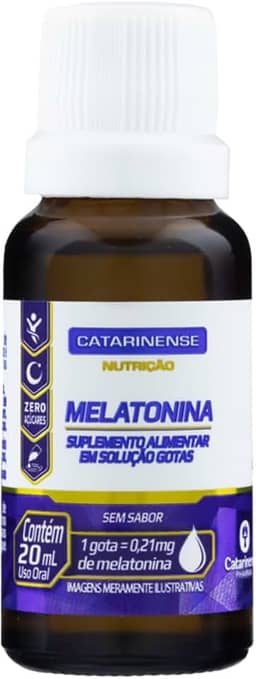 Melatonina em Gotas 0,21mg por Gota - Catarinense 20ml Sem Sabor