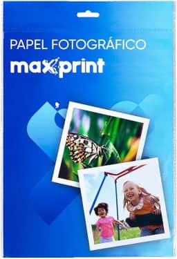 Papel Fotográfico Glossy Adesivo Maxprint A4 135gsm - 20 Folhas
