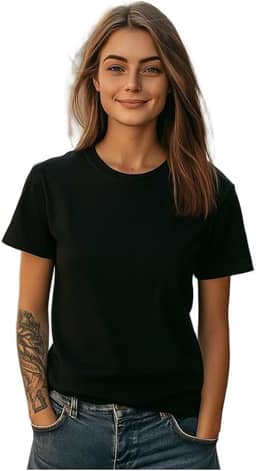 Camiseta Básica Feminina Lisa 100% Algodão Premium Confort