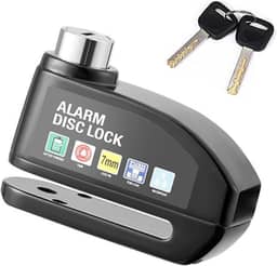 Trava de Disco Freio Cadeado Moto Sensor Sonoro Alarme Anti Roubo Furto Sirene Motocicleta Bicicleta Bike Proteçao Segurança