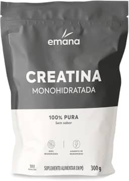 Emana Creatina Monohidratada 100% Pura Sem Sabor Micronizada - 300g
