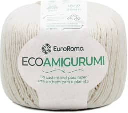 Linha para Crochê, Ecoamigurumi, Cru, 8/7 Fios, 160 grs, 254 mts, Euroroma