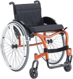 Cadeira de Rodas Monobloco Ativa modelo Star Lite - Ortobras-44x45x45cm-Vermelho