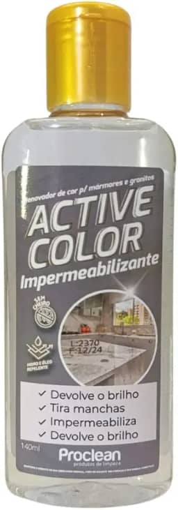 Active Color Impermeabilizante para Mármores e Granitos, Remove Manchas, Restaura Brilho, 140ml
