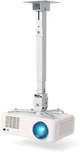 Suporte Projetor Teto e Parede Articulado Premium Branco Ajustável Giratório para 15kg MTP-02D