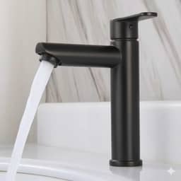 Torneira Bancada Pia Banheiro Inox Premium 1/4 de Volta – Design Moderno, Alta Durabilidade e Instalação Simples (Preta)