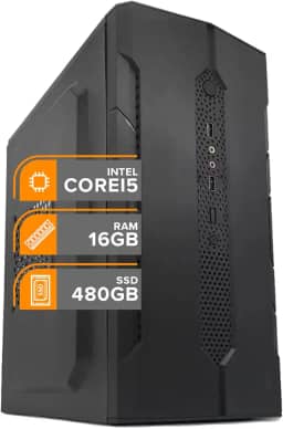 Computador Cpu Pc Torre Intel i5 16Gb Ssd 480Gb wifi GT610 1gb
