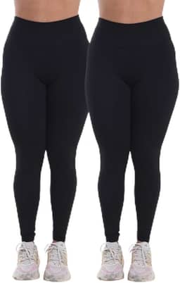 Kit 2 Calças Legging Feminina Treino Academia Fitnes