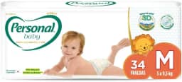 Personal 'Fralda Baby Premium Protection M Com 34 Unidades