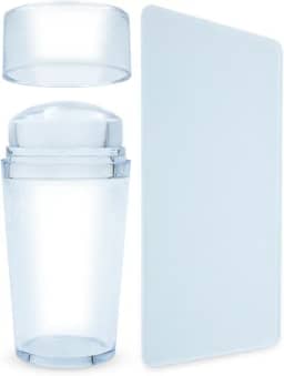 Kit 3 Carimbos de Silicone Francesinha Unhas com Raspador