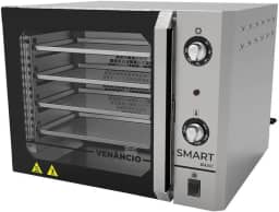 Forno Industrial Elétrico Convector Venâncio Smart Basic 4 Esteiras Inox Escovado 127V FCSB4E