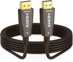 Cabo HDMI 2.1 Fibra Óptica, 8K 60Hz/4K 144Hz, 48Gbps, Compatível com PS5, Xbox, TV, Projetor, 10-100m (50 Metros)