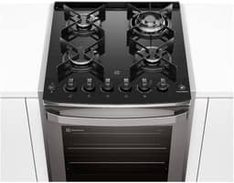 Fogão de Embutir 4 bocas Electrolux Cinza Experience com Mesa de Vidro, PerfectCook360 e VaporBake (FE4EC) 127V