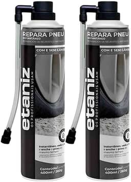 2 Repara Pneu Spray Instantâneo Para Carro Moto 400ml Etaniz