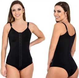 Cinta Modeladora Pos Cirurgia Plastica Body com Alça e Colchetes Ajustável Preto M New Form