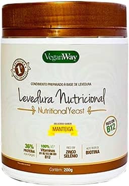 Veganway Levedura Nutricional Em Pó Sabor Manteiga 200Gr - Nutritional Yeast -